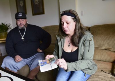 Nancy Copeland, right, and Shane Durbin remember their son, Martel Copeland, who died from a drug overdose on Aug. 27, 2016. His family tried to get him into a Florida rehab center, then took him to Toledo. A treatment center had a bed available, but Copeland didn’t have his medical insurance card on him and was turned away.