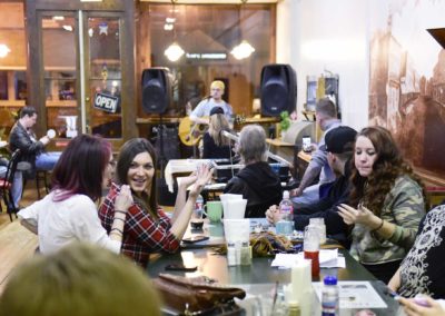 At the open mic night, people in recovery stream into the restaurant well after 9 p.m. from Clyde, Fremont, Tiffin, Republic, Genoa and Sandusky to listen to live music over a cup of coffee. They come to hang out with other sober people.