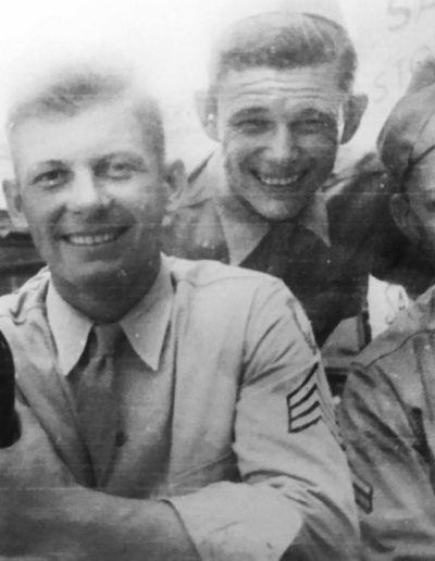 Robert Parman, far right, was 18 years old when he was drafted into WWII. He was 21 years old when he was honorably discharged.