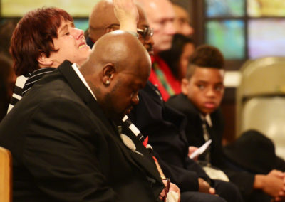 Brandy Lagasse, left, and Alex Smith, Tae's parents, mourn him at a funeral in Findlay. “He would scream,” Brandy said, “’I’m your child. You don’t leave your child. I’m just a child. I don’t deserve this.’”